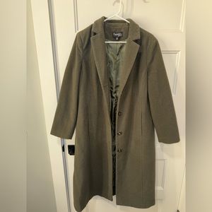 Olive green peacoat